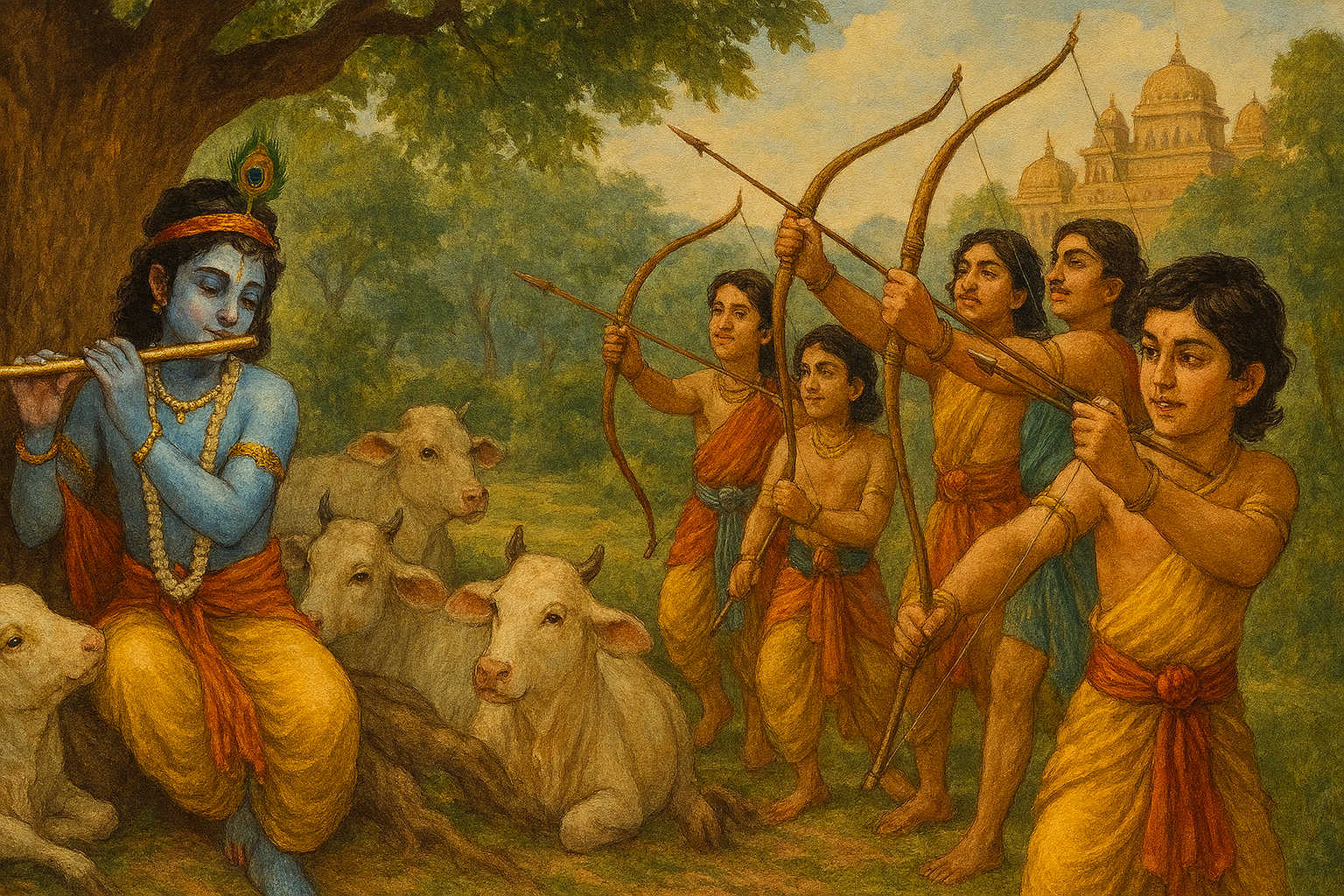 Childhood Stories of Krishna and the Pandavas