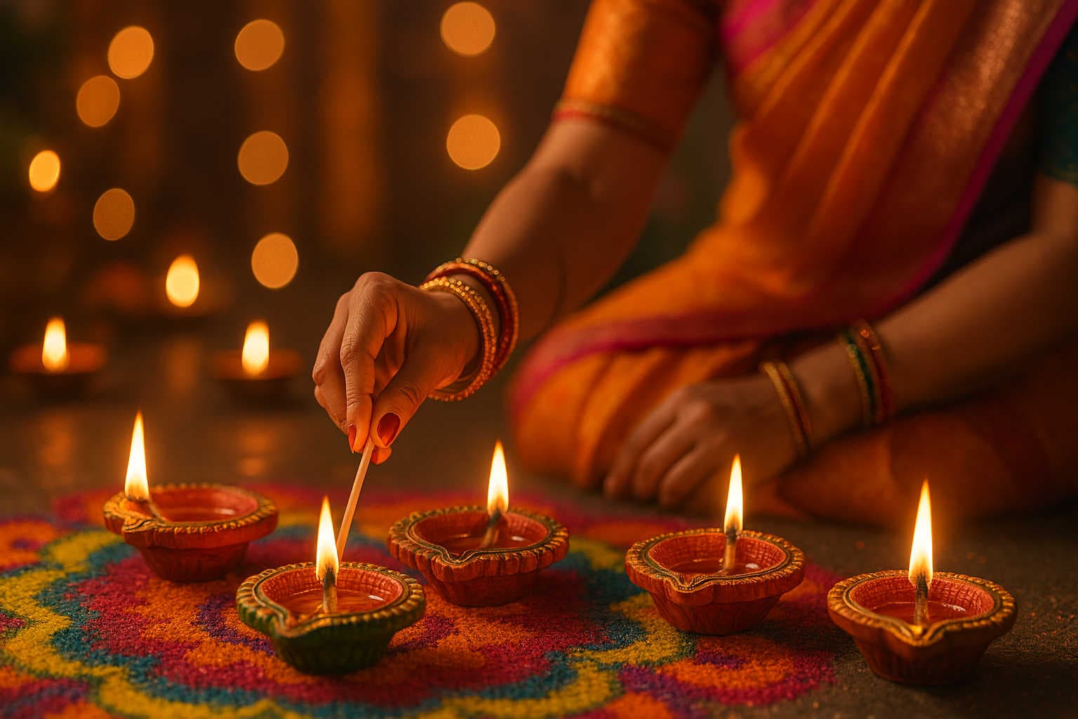 Importance of Lighting Diyas on Diwali Night