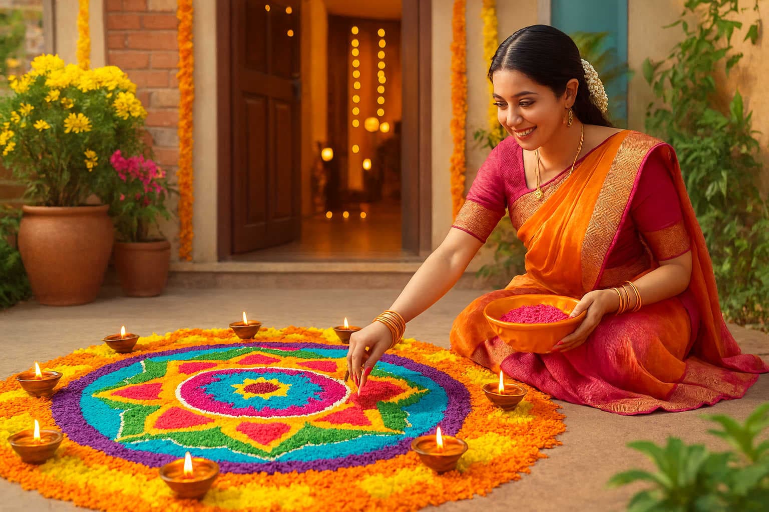Importance of Rangoli in Hindu Festivals