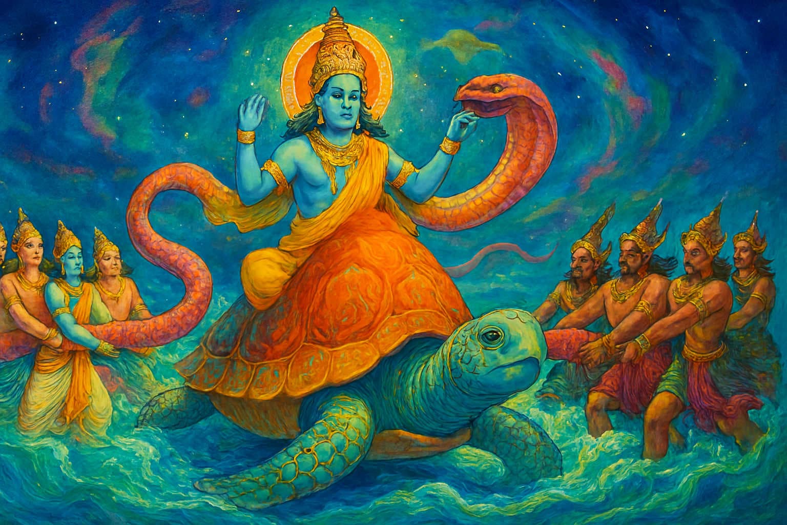 Kurma Avatar and Mandara Mountain