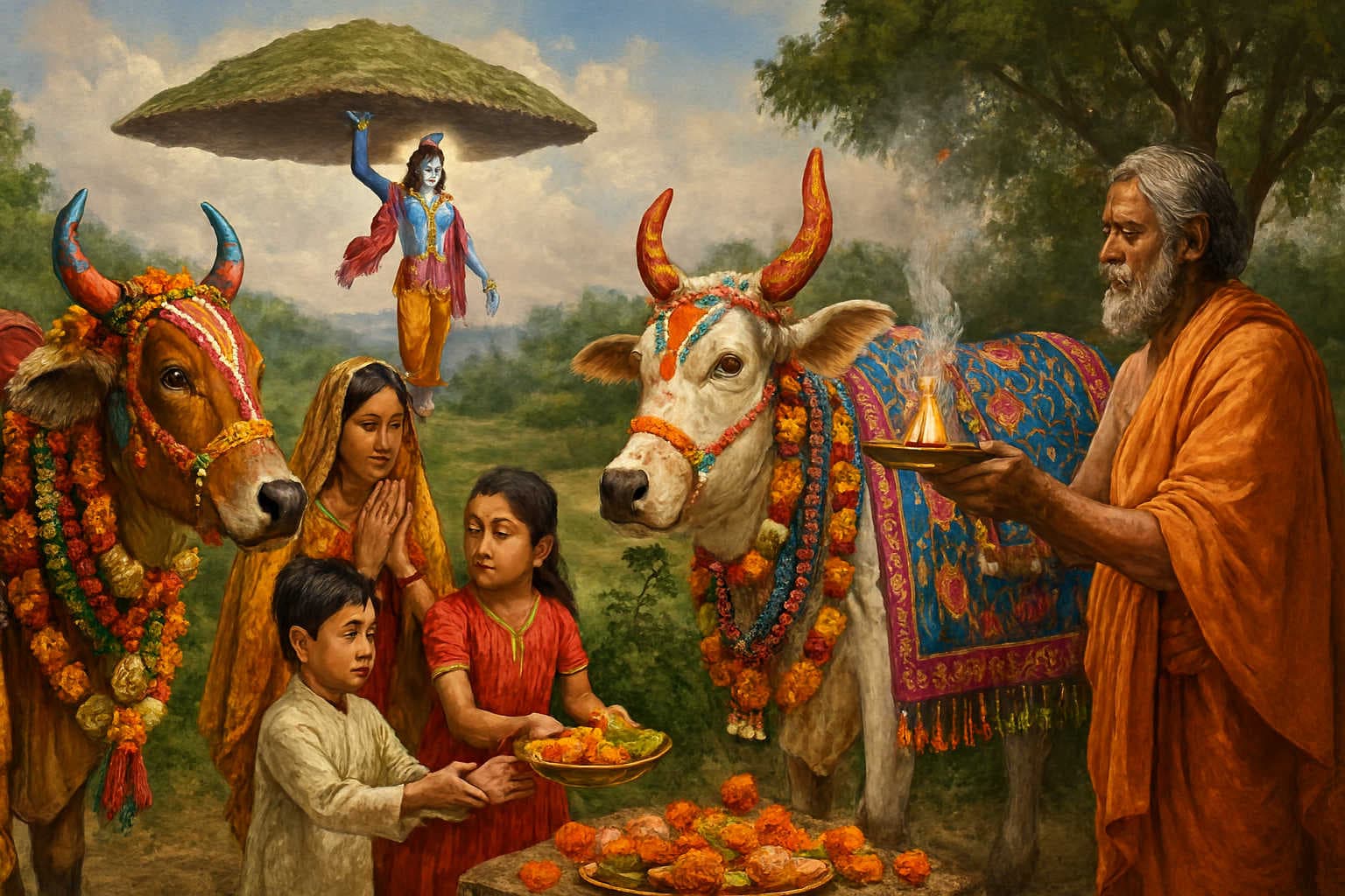 Why We Decorate Cows During Govardhan Puja