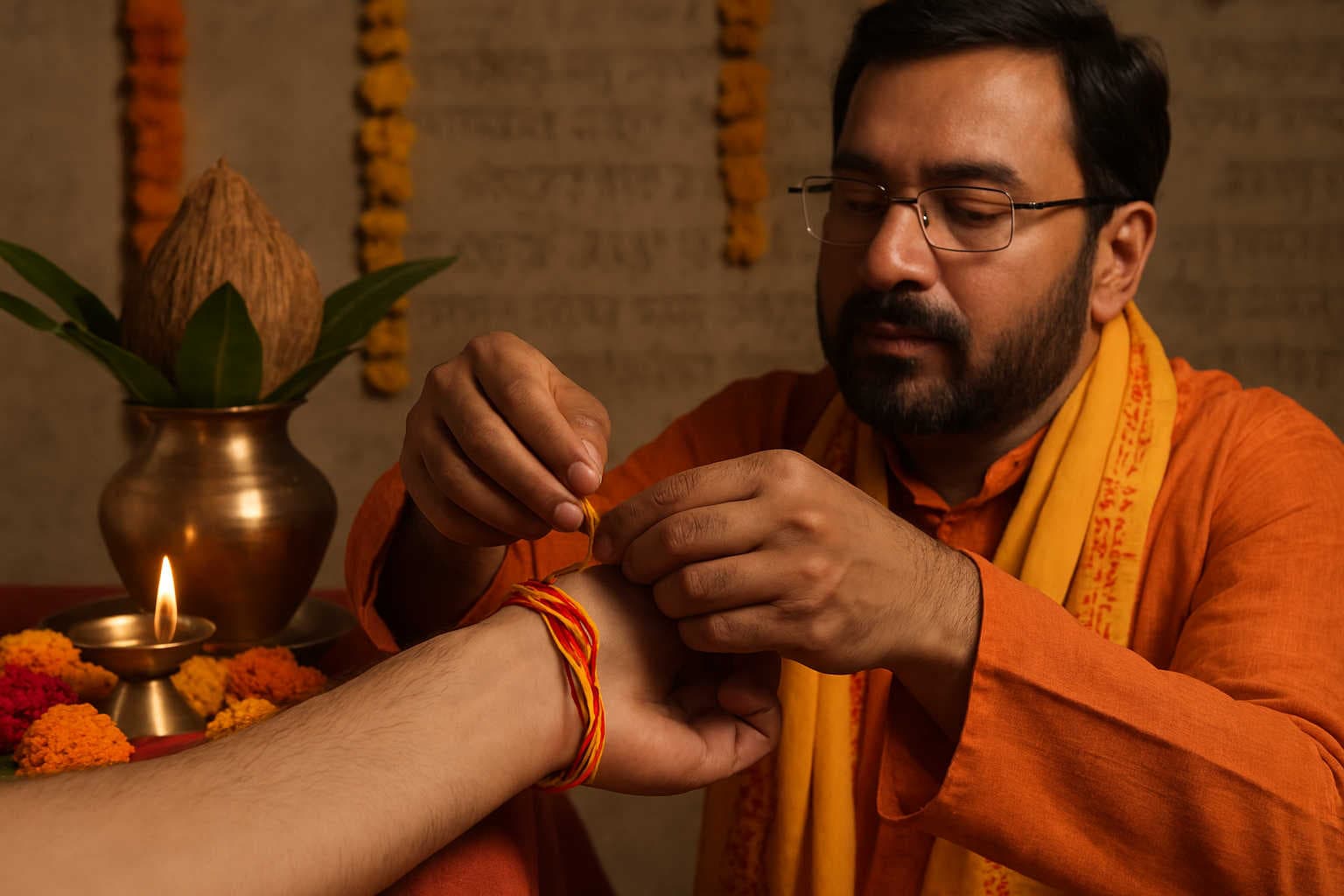 Why We Tie Raksha Sutra During Pujas
