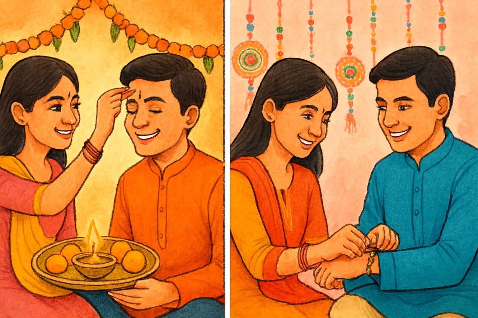 Bhai Dooj vs Raksha Bandhan – What’s the Difference?