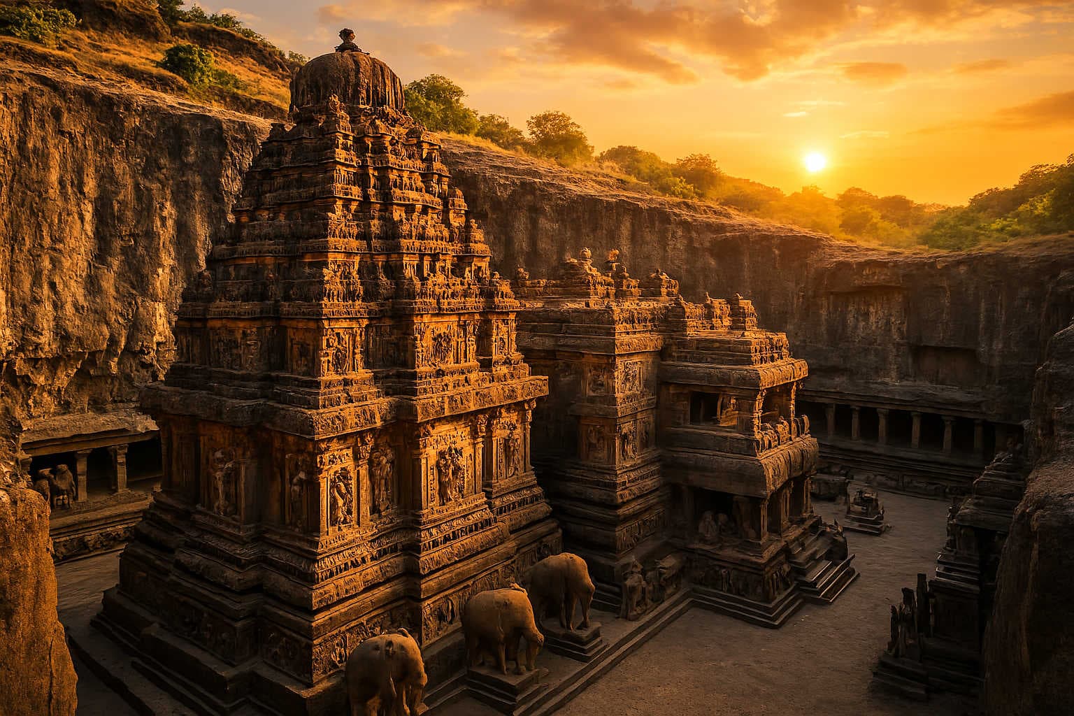 Kailasa Temple at Ellora – Carved from a Single Rock