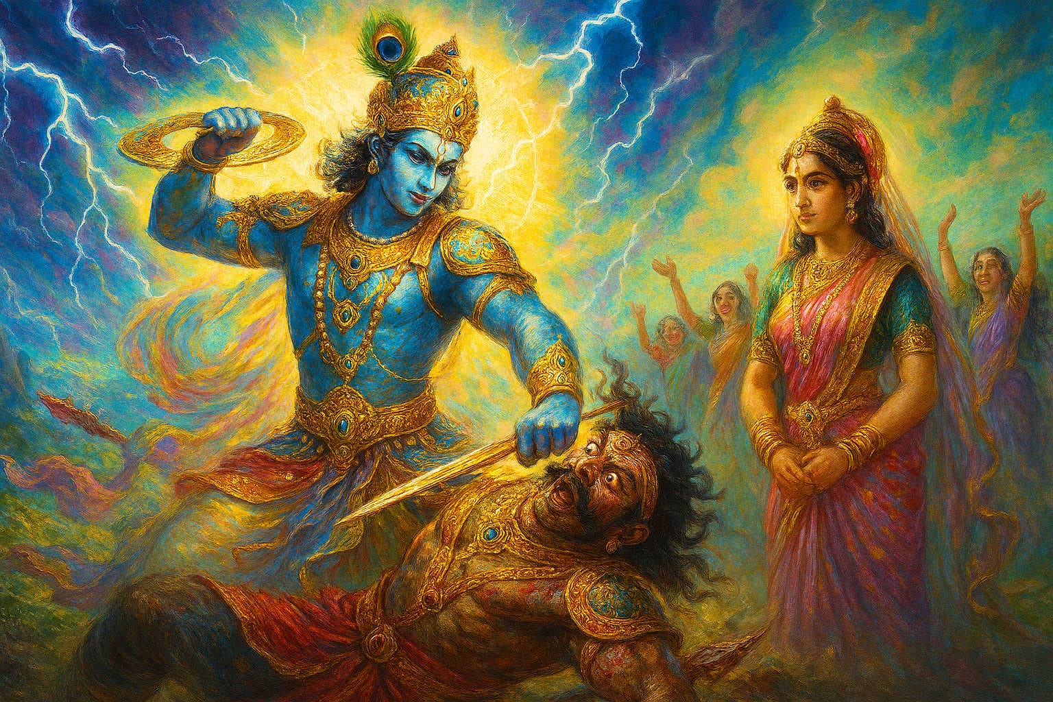 Naraka Chaturdashi – The Day Krishna Killed the Demon Narakasura