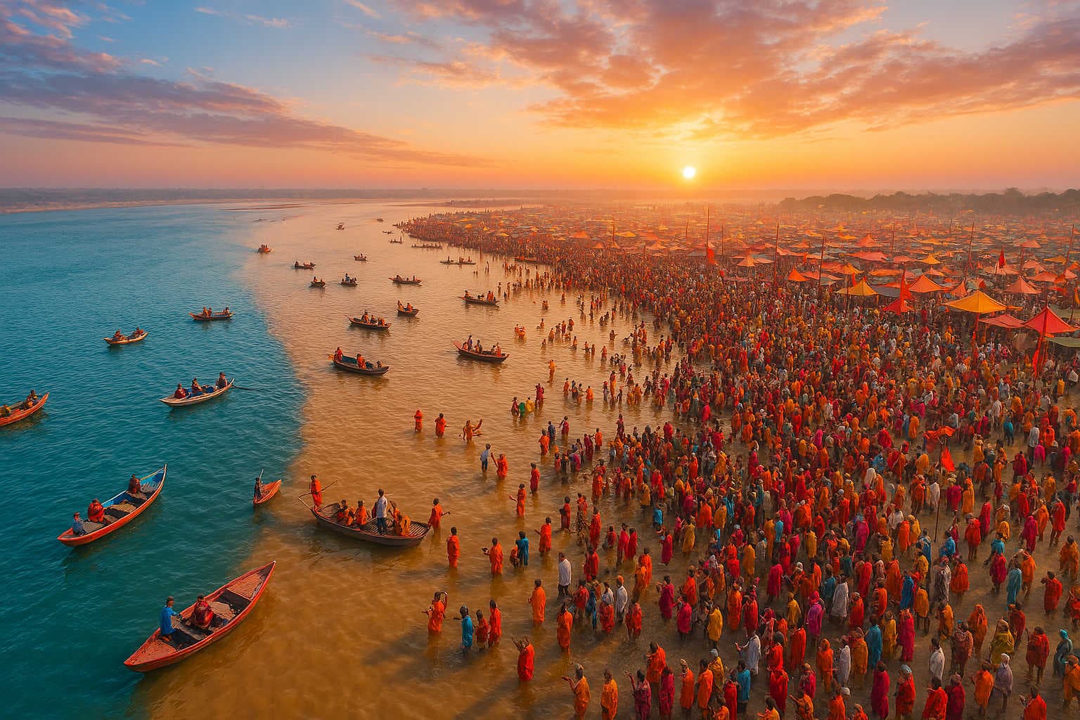 Prayagraj – The Confluence of Ganga, Yamuna, Saraswati